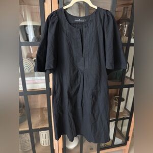 Pomander Place Tuckernuck Black Finley Flutter Sleeve Dress mini cotton pintuck